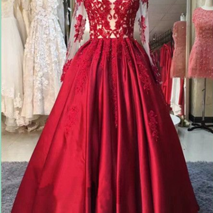 A-line Princess Elegance Floor Length Prom Dresses..