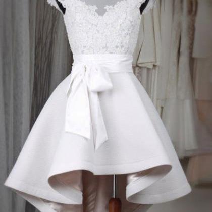 Princess Little White Dresses,high Low Homecoming..