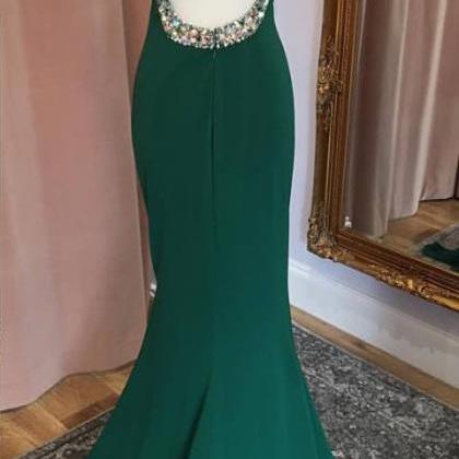 Mermaid Prom Dresses,green Jersey Prom..