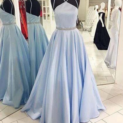 Sky Blue Long Prom Dress,simple Formal Dress,..