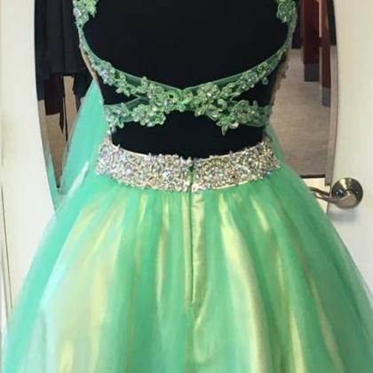 Green Tulle With Lace Appliqued And Beaded 2..
