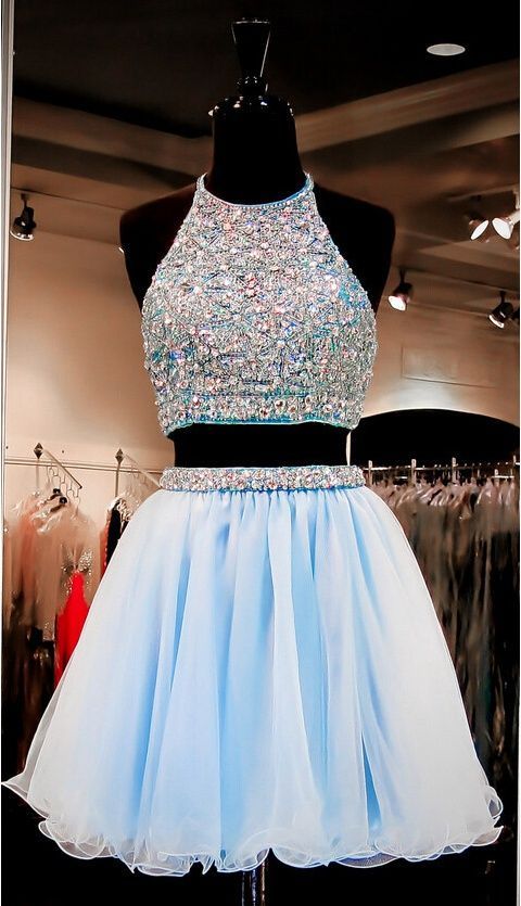 2 piece 2024 rhinestone dress