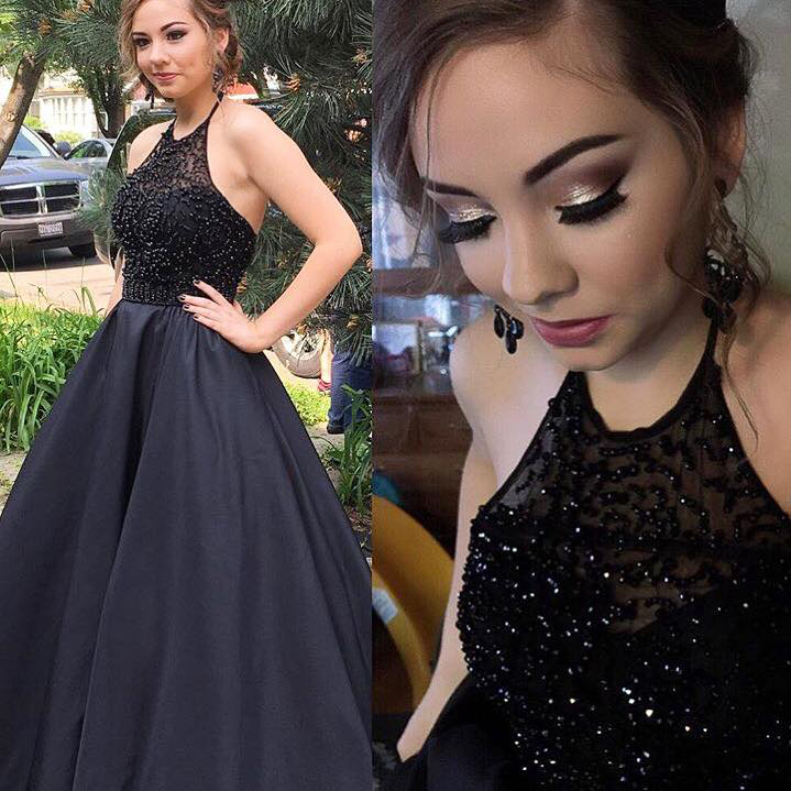 Prom Hairstyles for Halter Dresses