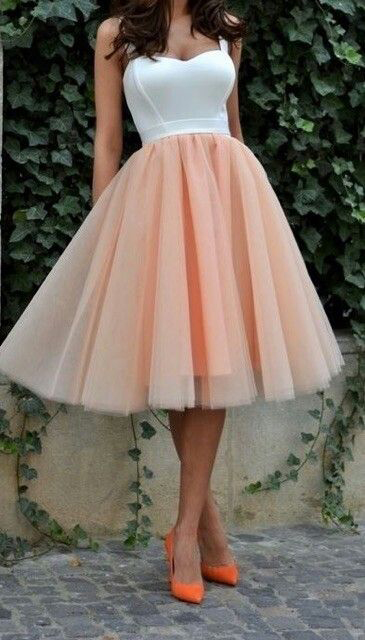 White Bodice Blush Pink Tulle Homecoming Dress, Bridesmaid Dress,short Prom Dress,2101