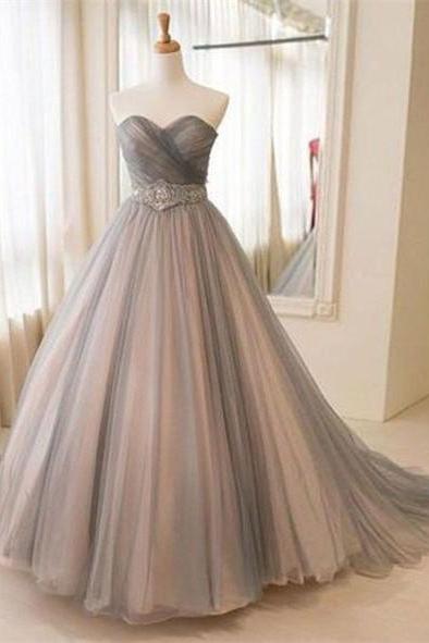 A-line Princess Sweetheart Neck Prom Dresses, Grace Wedding Dresses for Autumn ASD2656
