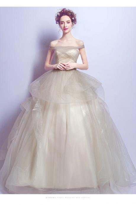 2017 A-line Princess Straight Neck Sleeveless Floor Length Prom Dresses,ASD27003