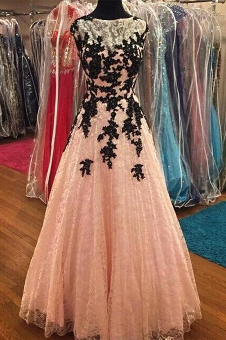 A-line Princess Bateau Neck Sleeveless Floor Length Prom Dresses Asd27058