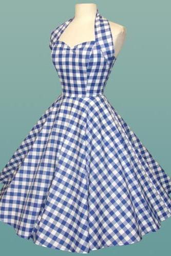 Fashionable Cotton Halter Neckline Short Length A-line Homecoming Dress HD087