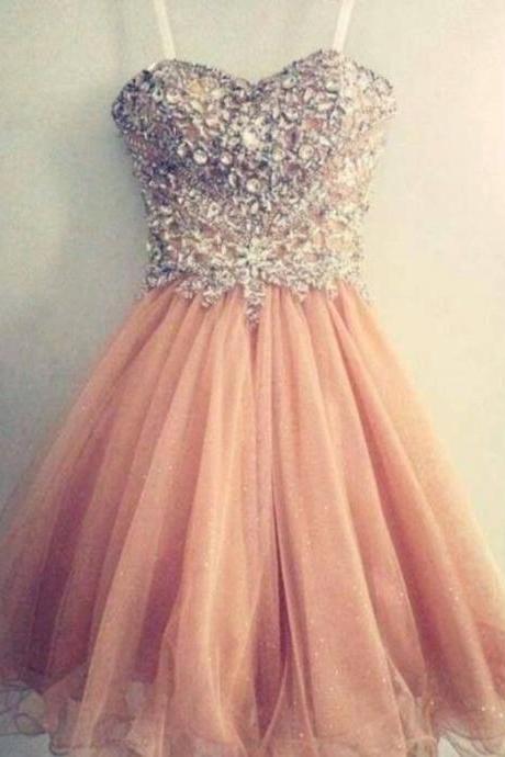 Sweetheart Neck Sparkly Homecoming Dresses,short Prom Dresses,sweet 16 Dresses 1541