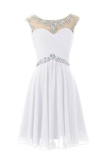 Modest Homecoming Dresses,short Homecoming Dresses,boho Homecoming Dresses,white Homecoming Dresses,1562