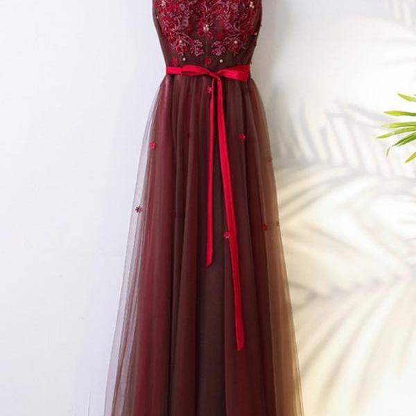 A-Line/Princess V-neck Long prom Dress   cg10474 main image 1