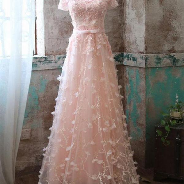 A-Line/Princess Illusion Neck Tea-Length Cocktail Dresses main image 0