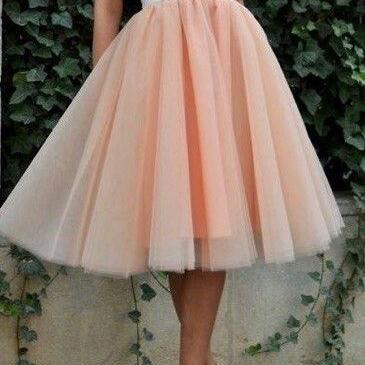 White Bodice Blush Pink Tulle Homecoming Dress, Bridesmaid Dress,short ...