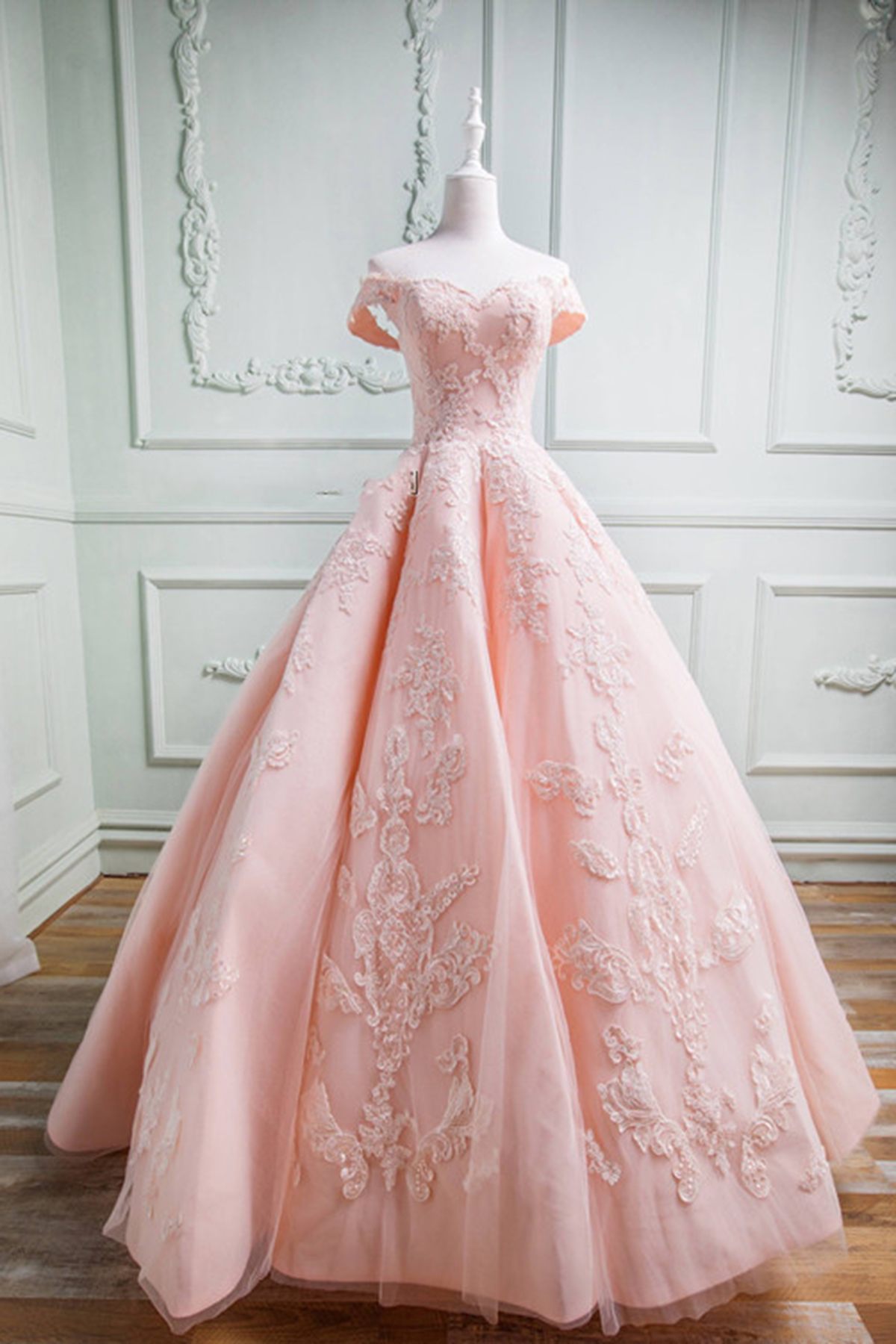 A-Line/Princess Sweetheart Sparkly Sequined Floor-Length Prom Dresses