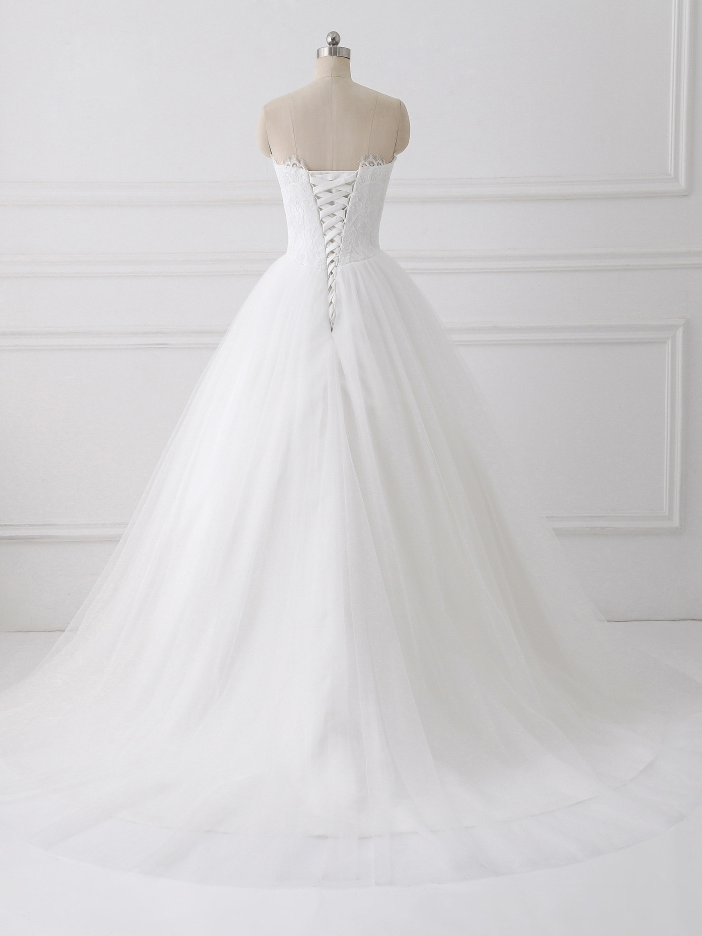 Floor-Length A-Line Bow Corset Strapless Sweetheart Gowns Sky Blue